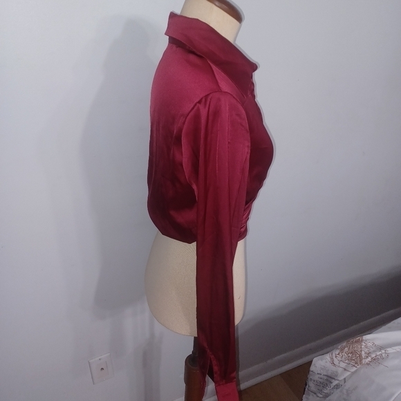 Beautiful Long Sleeve Wrap Shirt- W Sz Small - Picture 4 of 8